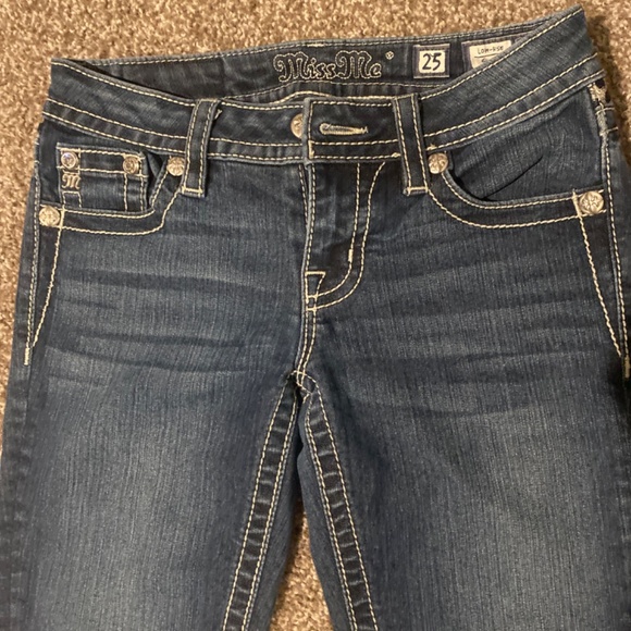 BEAUTIFUL BEDAZZLED ANIMAL PRINT MISS ME JEANS SIZE 25 - Picture 4 of 6